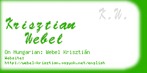 krisztian webel business card
